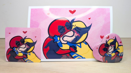 Deadpool x Wolverine: Marvel Stickers, Prints, and Buttons (catandnova)