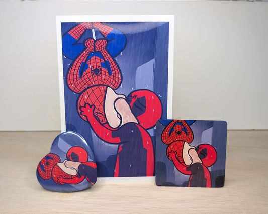 Deadpool x Spiderman: Marvel Stickers, Prints, and Buttons (catandnova)